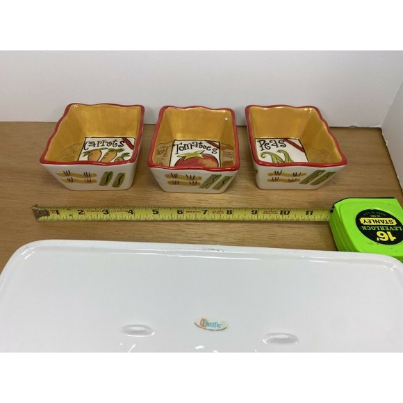 Pacific Enterprises vegetable Serving Dish 4 parts New in box Mercedes Banz - Picture 5 of 9